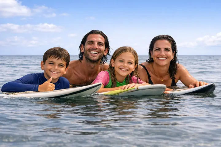 Surf en familia en Lanzarote